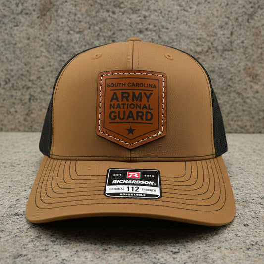 Army National Guard Logo Hat (R112-Carmel/Black)