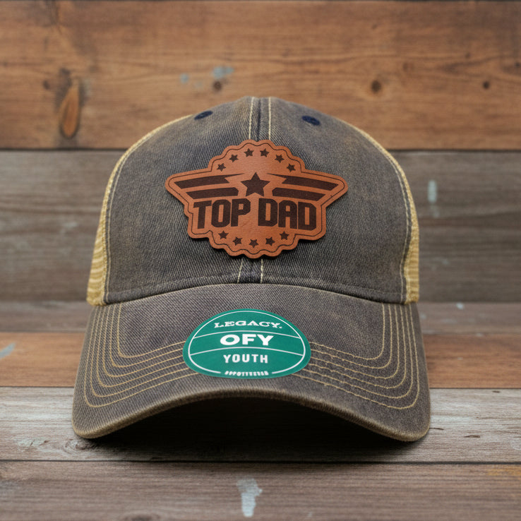 Top Dad (Legacy OFA Youth hat-Die Cut Patch)