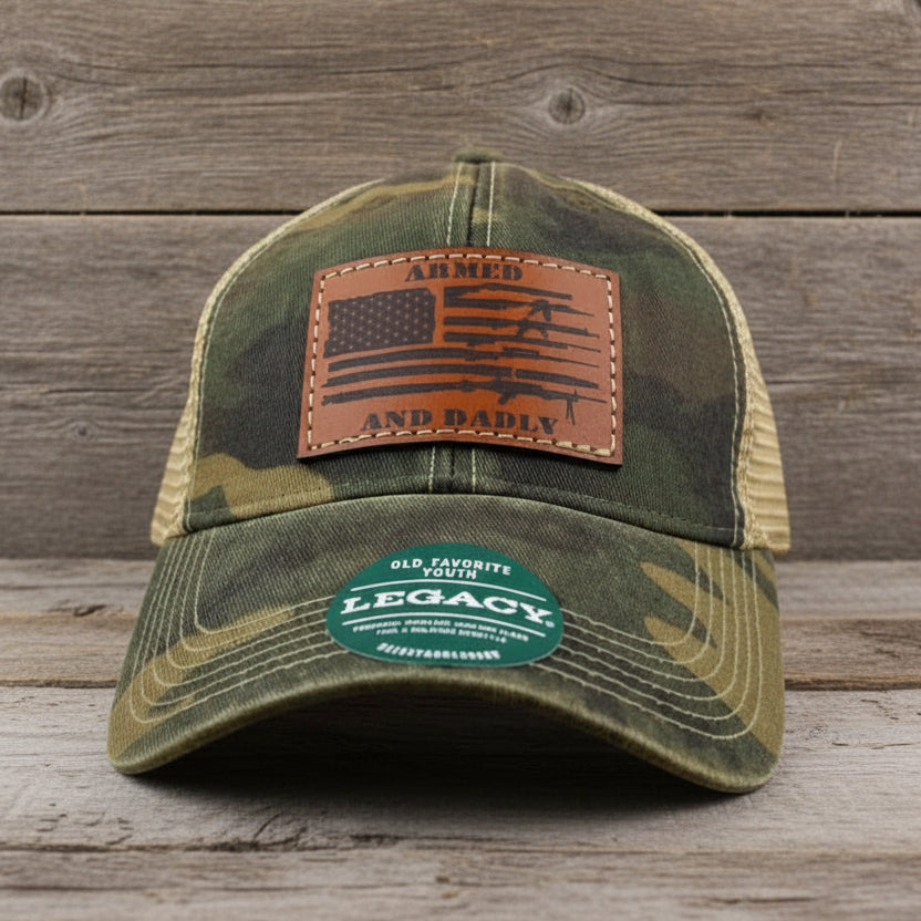 Armed and Dadly (Legacy OFA Youth hat-Rectangle)