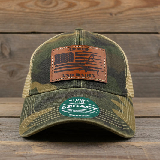 Armed and Dadly (Legacy OFA Youth hat-Rectangle)