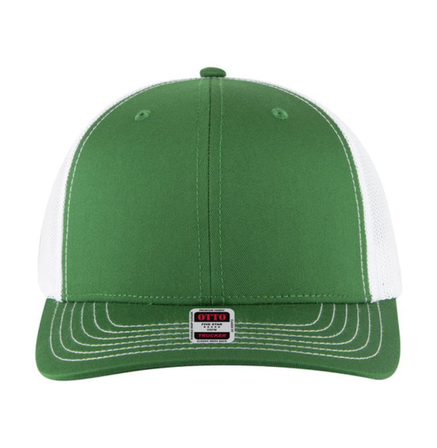 Otto Cap 6 Panel Mid Profile Mesh Back Trucker Hat