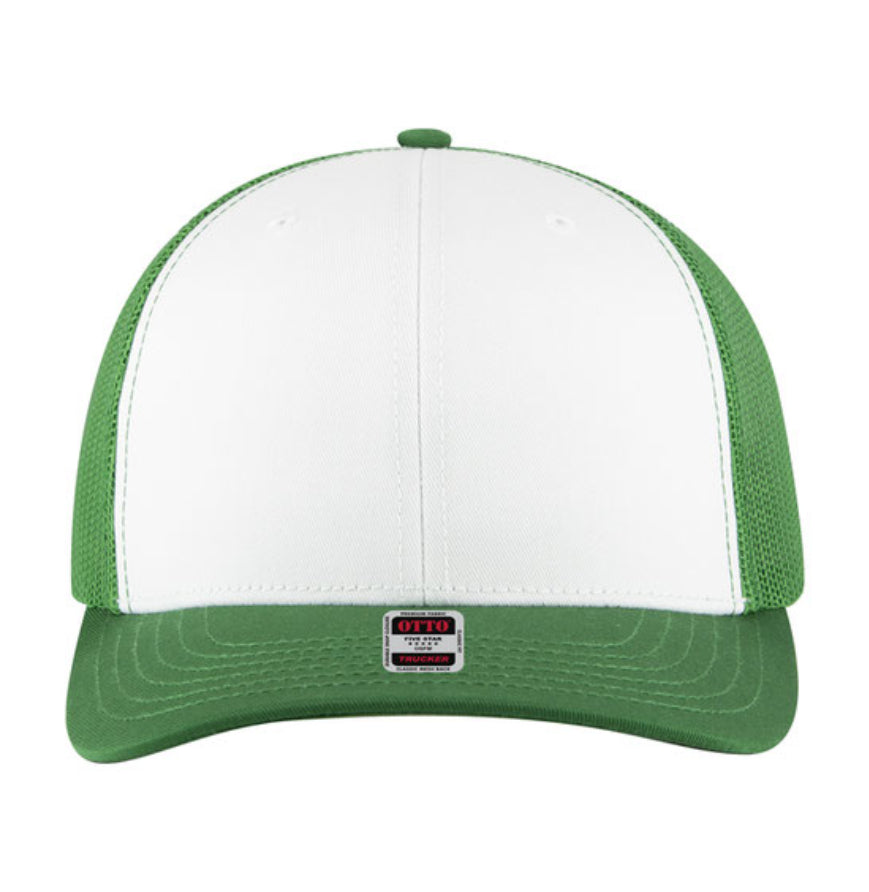 Otto Cap 6 Panel Mid Profile Mesh Back Trucker Hat