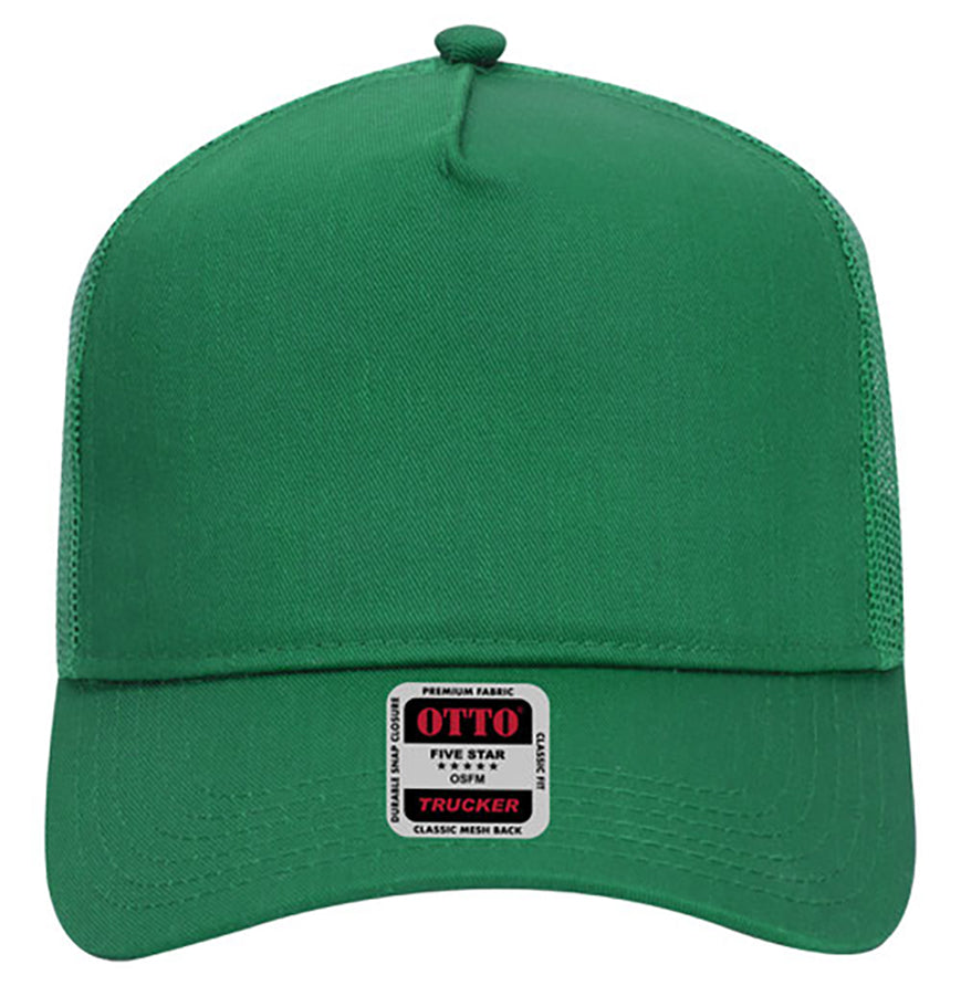 Otto Cap 5 Panel Mid Profile Mesh Back Trucker Hat