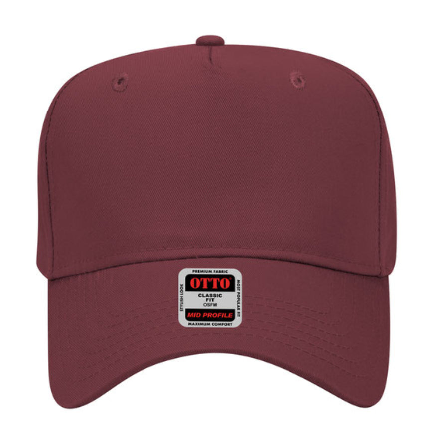 Otto Cap 31-069 5 Panel Mid Profile Baseball Cap