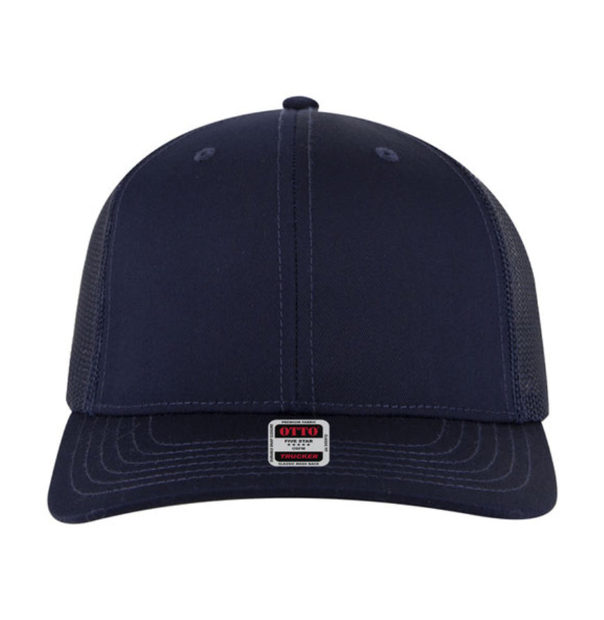 Otto Cap 6 Panel Mid Profile Mesh Back Trucker Hat