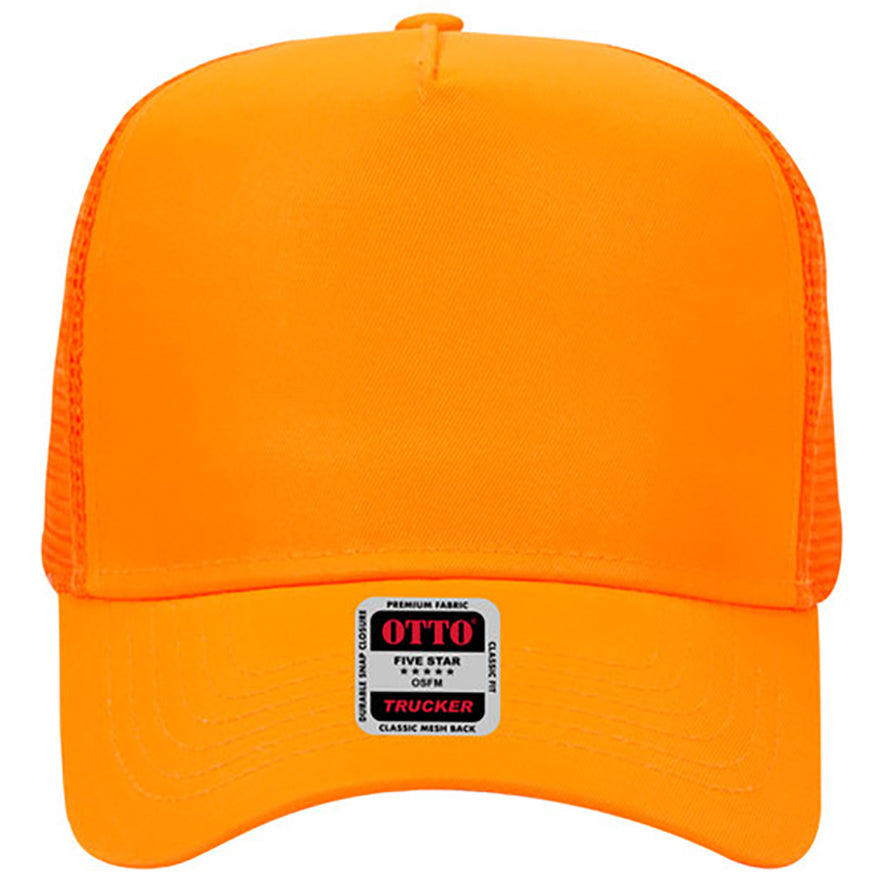 Otto Cap 5 Panel Mid Profile Mesh Back Trucker Hat