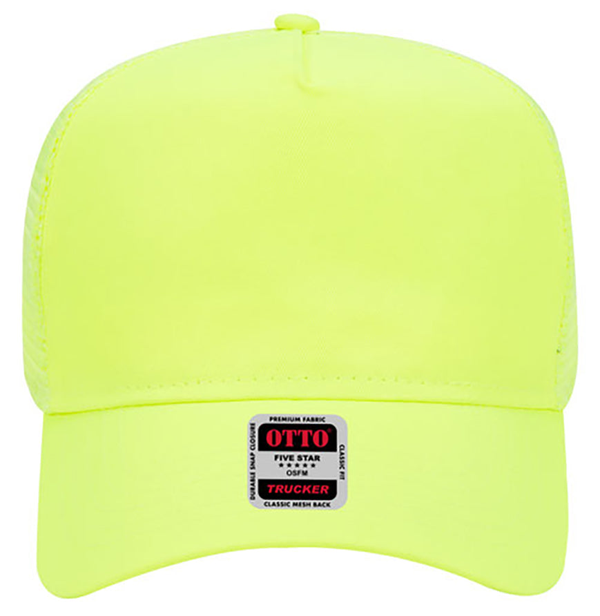 Otto Cap 5 Panel Mid Profile Mesh Back Trucker Hat