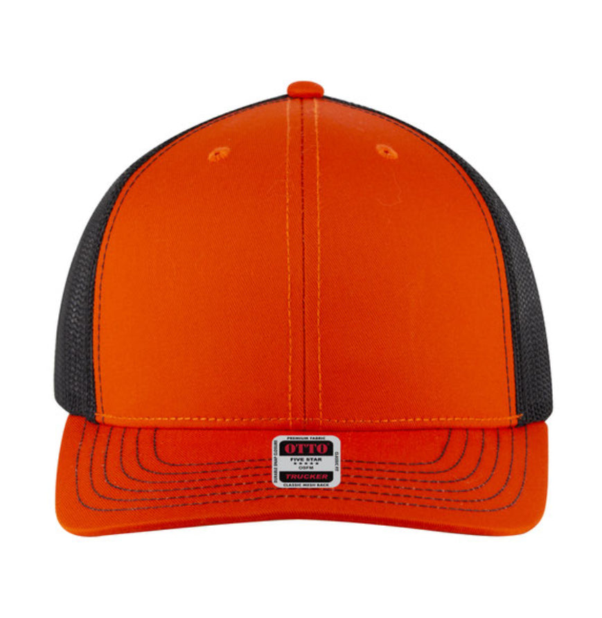 Otto Cap 6 Panel Mid Profile Mesh Back Trucker Hat