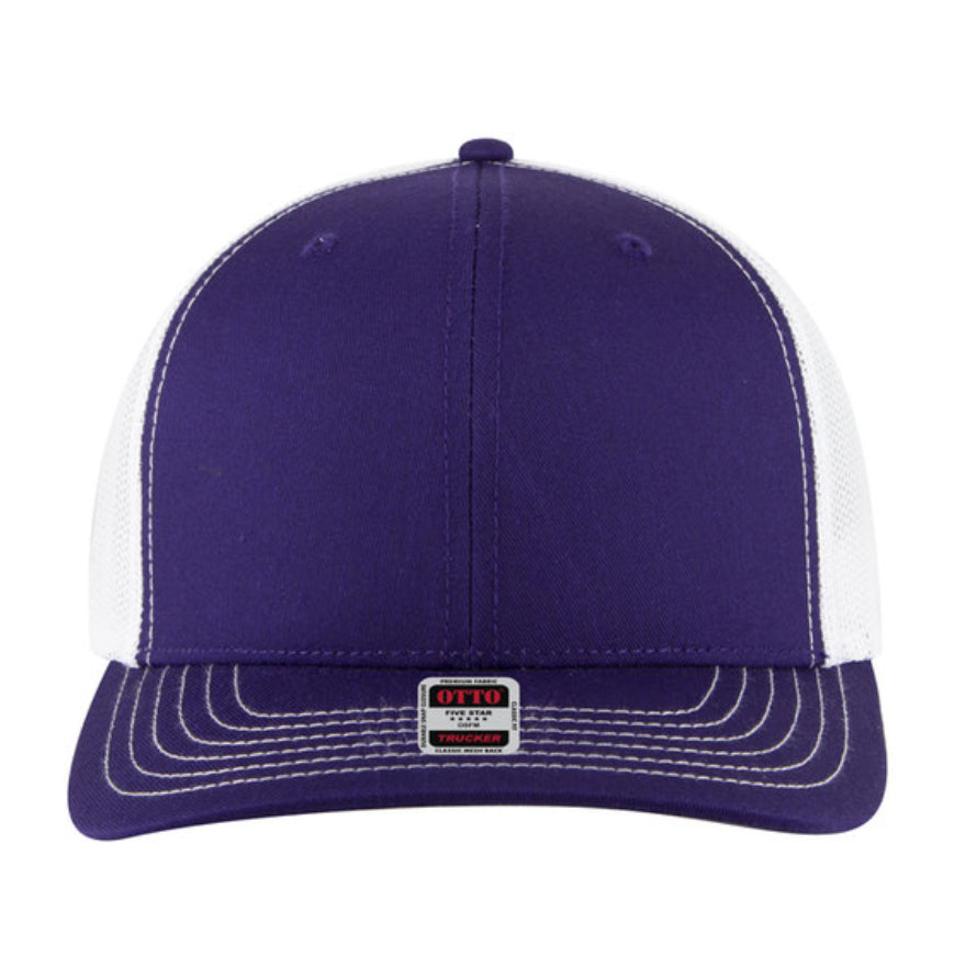 Otto Cap 6 Panel Mid Profile Mesh Back Trucker Hat