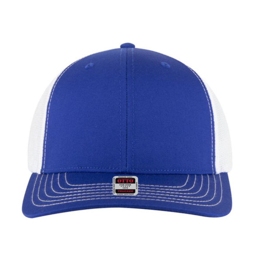 Otto Cap 6 Panel Mid Profile Mesh Back Trucker Hat