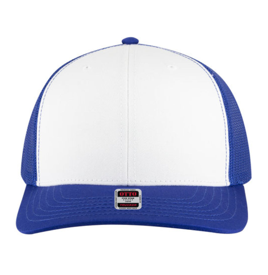 Otto Cap 6 Panel Mid Profile Mesh Back Trucker Hat