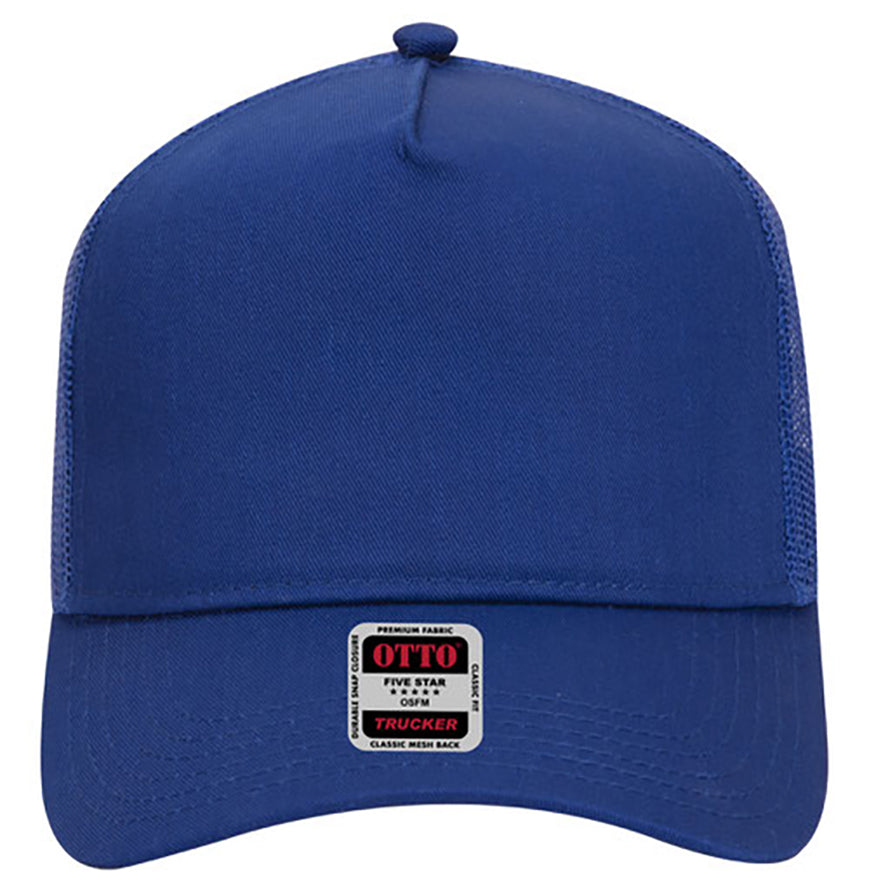 Otto Cap 5 Panel Mid Profile Mesh Back Trucker Hat