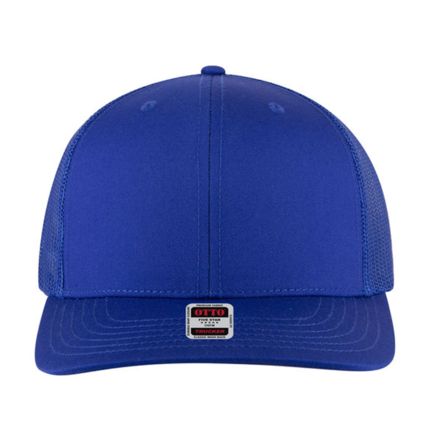 Otto Cap 6 Panel Mid Profile Mesh Back Trucker Hat